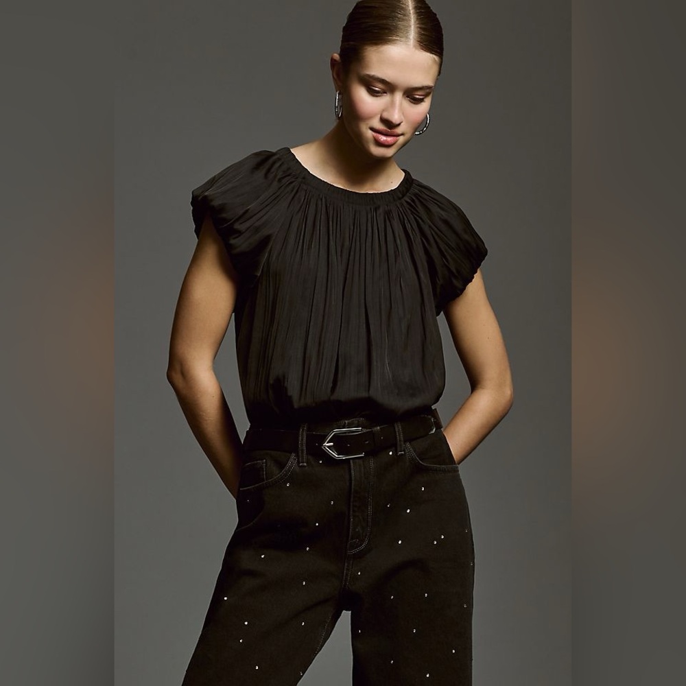 By Anthropologie Short-Sleeve
Bubble Blouse